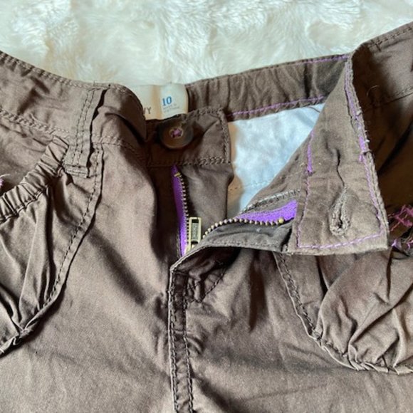 2/$30 Old Navy Brown Capri Pants Girl's Size 10 - Picture 6 of 14